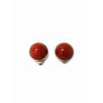 Clip d'argento con corallo