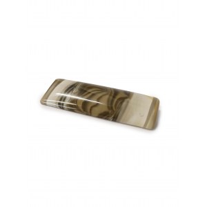 Striped flint brooch