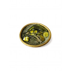 Broche originale dans les tons de vert