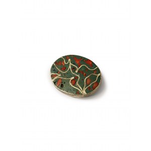 Spilla in argento con corallo