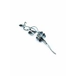 Silver flower brooch