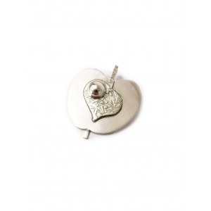 Silver brooch/pendant apple