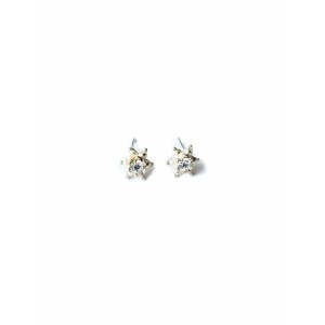 Silver star earrings