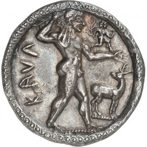 Bruttium, Caulonia. Statère ou nomos de type incus ND (525-500 av. J.-C.), Caulonia.
