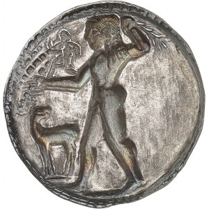 Bruttium, Caulonia. Statère ou nomos de type incus ND (525-500 av. J.-C.), Caulonia.