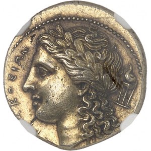 Sicile, Syracuse, Agathoclès (317-289 av. J.-C.). 100 litrai (Double décadrachme d’Or) ND (304-289 av. J.-C.), Syracuse.