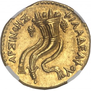 Royaume lagide, Ptolémée II (283-246 av. J.-C.). Octodrachme d’or ou mnaieion ND (249-245 av. J.-C.), Alexandrie.