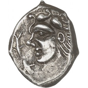 Volques Tectosages. Drachme de style hybride, languedocien / cubiste ND (IIe siècle avant J.-C.).