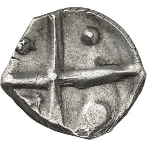 Longostalètes. Drachme de style languedocien Romanisé, Série 50 ND (milieu du IIIe - première moitié du IIe siècle avant J.-C.).