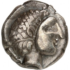 Longostalètes. Drachme de style languedocien, série VII ND (milieu du IIIe - première moitié du IIe siècle avant J.-C.).