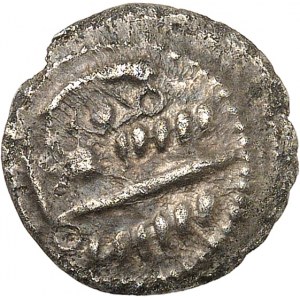 Bellovaques. Quart de statère d’argent à l’astre et au cheval à droite ND (50-30 av. J.-C.).