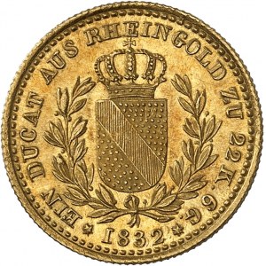 Bade, Léopold Ier (1830-1852). Ducat 1832, Karlsruhe.