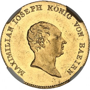 Bavière, Maximilien I (IV) Joseph (1799-1806-1825). Ducat, d’aspect Flan bruni (PROOFLIKE) 1821, Munich.