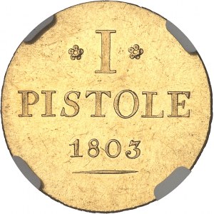Brunswick-Lüneburg-Calenberg-Hanovre, Georges III (1760-1820). 1 pistole 1803, C, Clausthal.