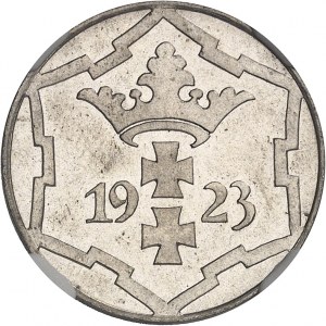 Dantzig (ville libre de). 10 pfennige, Flan bruni (PROOF) 1923, Berlin.