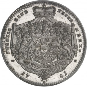 Hohenlohe-Kirchberg, Christian-Frédéric-Charles-Alexandre (1757-1791). Demi-thaler de convention 1781 G-WK, S, Schwabach.