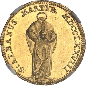 Mayence, abbaye Saint-Alban devant Mayence. Florin d’or, aspect Flan bruni (PROOFLIKE) 1778.