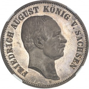 Saxe, Frédéric Auguste III (1904-1918). 5 (fünf) mark, Flan bruni (PROOF) 1914, E, Muldenhutten.