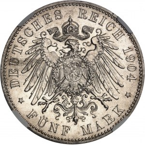 Schaumburg-Lippe, Georges (1893-1911). 5 (fünf) mark 1904, A, Berlin.