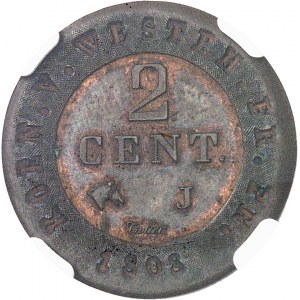 Westphalie, Jérôme Napoléon (1807-1813). Essai de 2 centimes 1808, J, Paris.