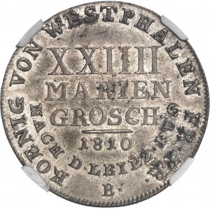 Westphalie, Jérôme Napoléon (1807-1813). XXIIII Mariengroschen ou 2/3 de thaler 1810, B, Brunswick.