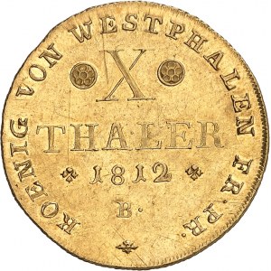 Westphalie, Jérôme Napoléon (1807-1813). X Thaler 1812, B, Brunswick.