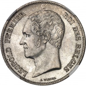 Léopold Ier (1831-1865). 2 1/2 francs, petite tête nue 1848, Bruxelles.