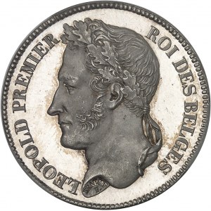 Léopold Ier (1831-1865). Épreuve de 2 francs, position A, sur Flan bruni (PROOF) 1834, Bruxelles.
