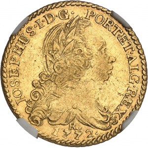 Joseph Ier (1750-1777). 3200 réis (meia peça) 1772, R, Rio de Janeiro.