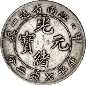 Empire de Chine, Guangxu (Kwang Hsu) (1875-1908), province de Jiangnan (kiangnan). Dollar (7 mace et 2 candareens) ND (1904) CH, Nanking.