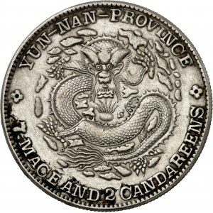 Empire de Chine, Guangxu (Kwang Hsu) (1875-1908), province du Yunnan. Dollar (7 mace et 2 candareens) ND (1908), Kunming.