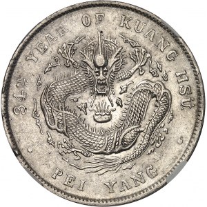 Empire de Chine, Guangxu (Kwang Hsu) (1875-1908), province de Zhili (Chihli). Dollar An 34 (1908), Tientsin.