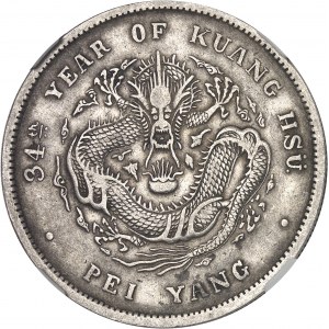 Empire de Chine, Guangxu (Kwang Hsu) (1875-1908), province de Zhili (Chihli). Dollar An 34 (1908), Tientsin.