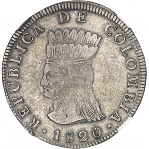 Nouvelle-Grenade (République de). 8 réaux, province de Cundinamarca 1820 JF, Bogota.