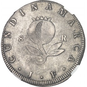 Nouvelle-Grenade (République de). 8 réaux, province de Cundinamarca 1820 JF, Bogota.