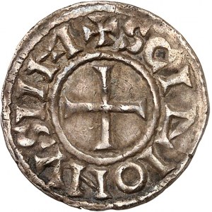 Charles II le Chauve (840-877). Denier ND (840-877), Saint-Denis.