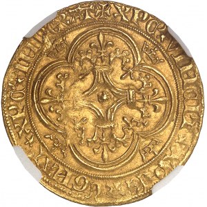 Charles VI (1380-1422). Écu d’or à la couronne, 4e émission ND (1394-1411), Paris.