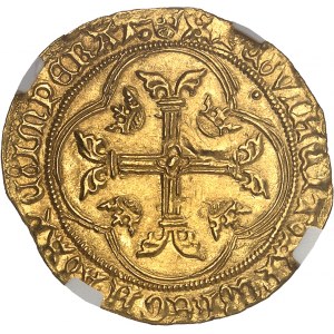 Charles VII (1422-1461). Écu d’or à la couronne 3e type, ou écu neuf, 6e émission ND (1450-1461), Montpellier.