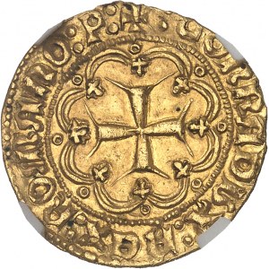 Charles VII (1422-1461). Ducat ou Génois d’Or, aux polylobes fleurdelisés ND (1458-1461), Gênes.