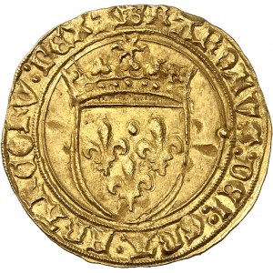 Charles VIII (1483-1498). Écu d’or au soleil, 1ère émission ND (1486-1494), Angers.