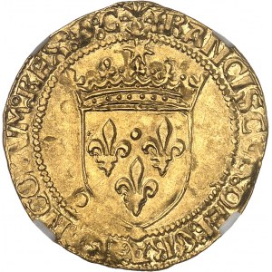 François Ier (1515-1547). Écu d’or au soleil de Provence, 3e émission ND (1523-1525), Aix-en-Provence.