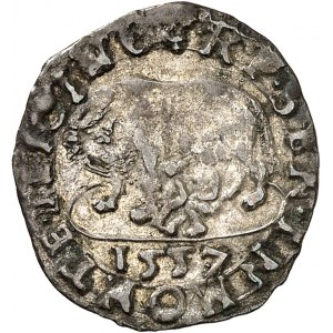 Henri II (1547-1559). Demi-parpaillole de 5 quattrini 1557, Montalcino.