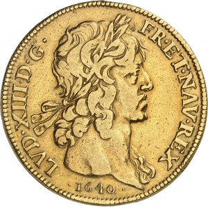 Louis XIII (1610-1643). Huit louis d’or à la tête laurée 1640, A, Paris.