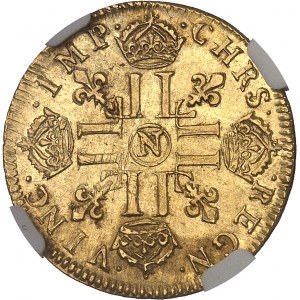Louis XIV (1643-1715). Louis d’or à la tête virile 1679, N, Montpellier.