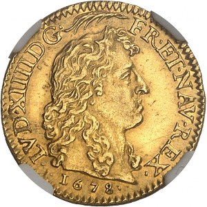 Louis XIV (1643-1715). Demi-louis d’or à la tête nue 1678, A, Paris.
