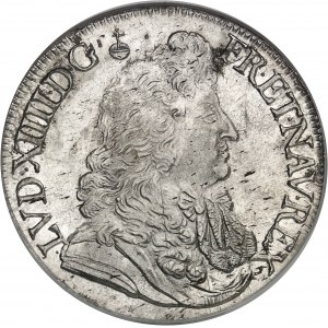 Louis XIV (1643-1715). Écu au jabot ou à la cravate, 2e type 1684, 9, Rennes.