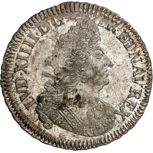 Louis XIV (1643-1715). Demi-écu aux palmes 1693, S, Reims.