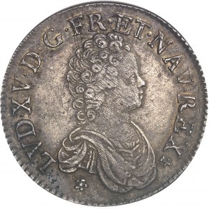 Louis XV (1715-1774). Écu dit Vertugadin 1716, AA, Metz.