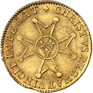 Louis XV (1715-1774). Louis d’or à la croix chevalier 1718, B, Rouen.