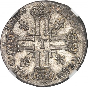 Louis XV (1715-1774). Petit louis d’argent 1720, T, Nantes.
